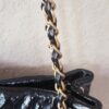 Chanel Puzzle-piece  Classic Cc Logo Grand Shopping Gst Tote Black Gold Patent Leather Shoulder Bag - Image 4