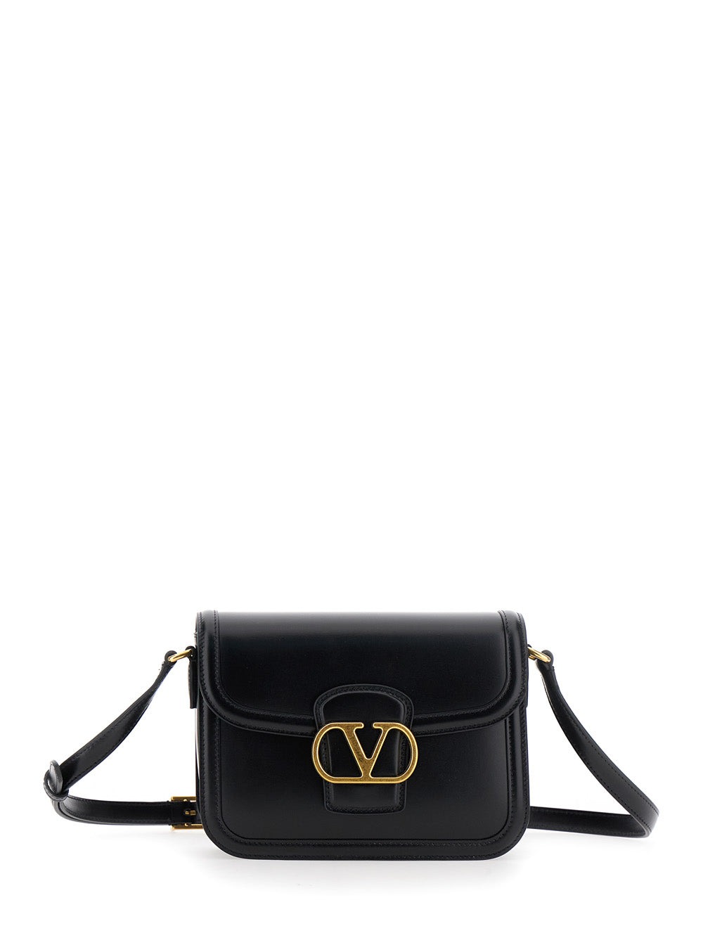 Valentino Garavani 9TO5 Calf Leather Crossbody Handbag with VLogo Detail and Adjustable Strap, 19x16x5 cm