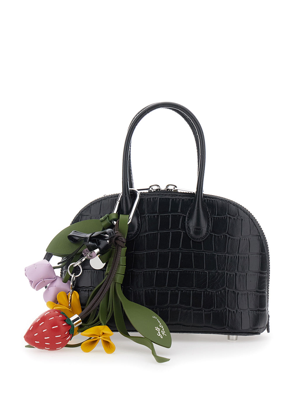 Self-Portrait Mini Leather Handbag — Black
